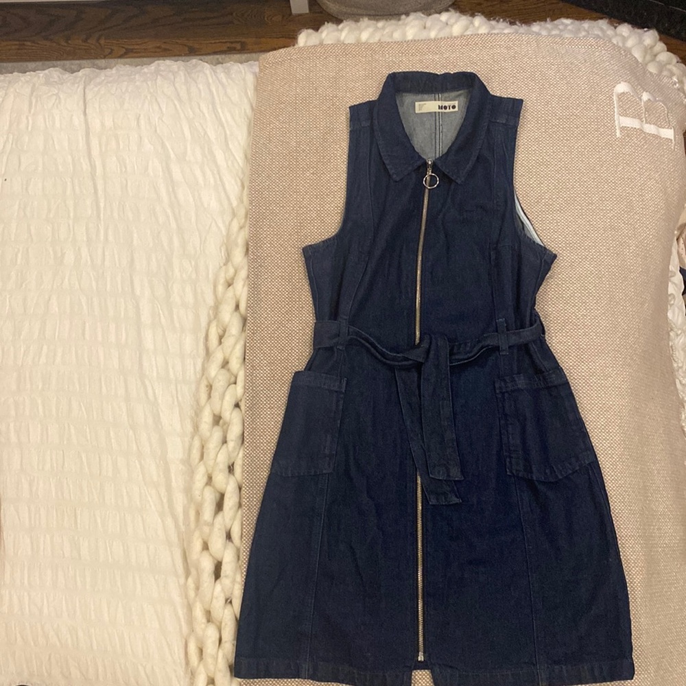 TopShop collard denim dress - Picture 2 of 6